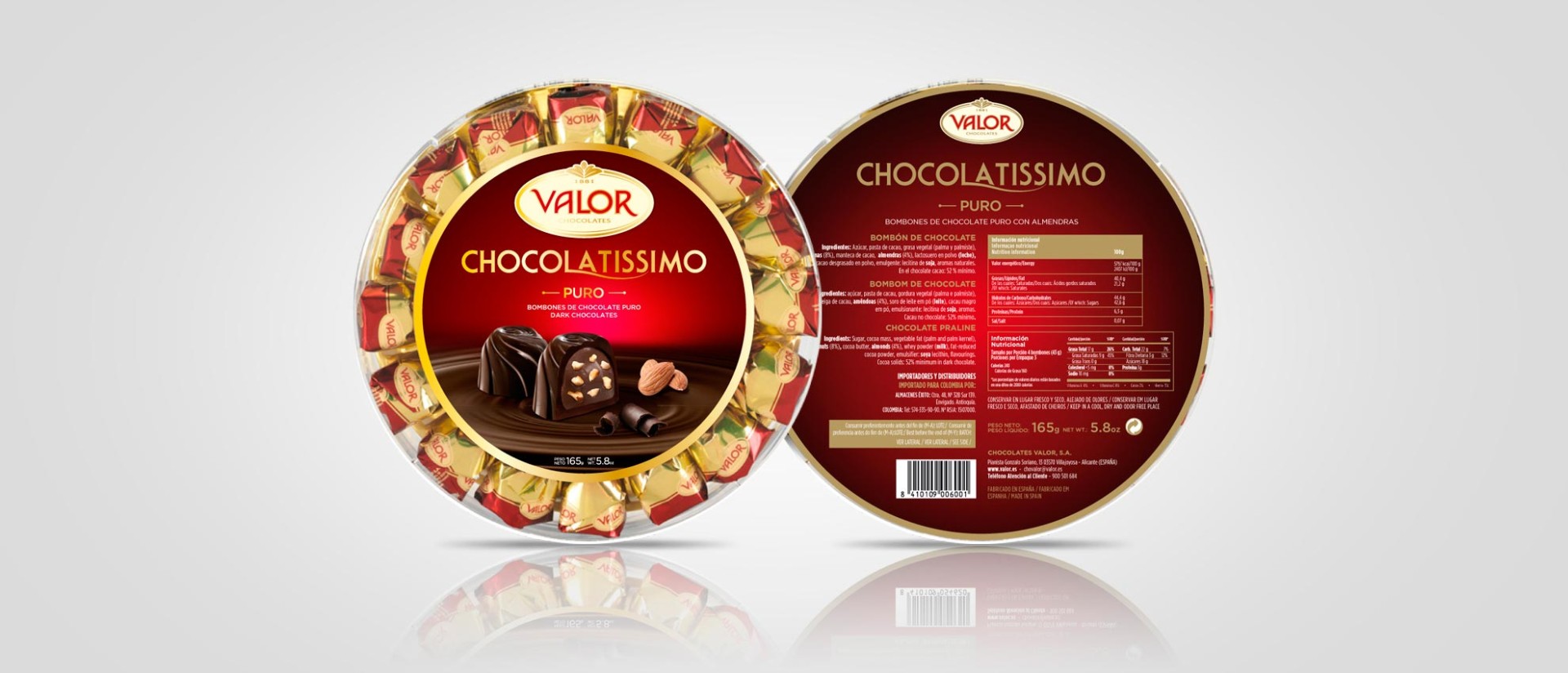 Pandereta Valor Chocolatissimo Puro